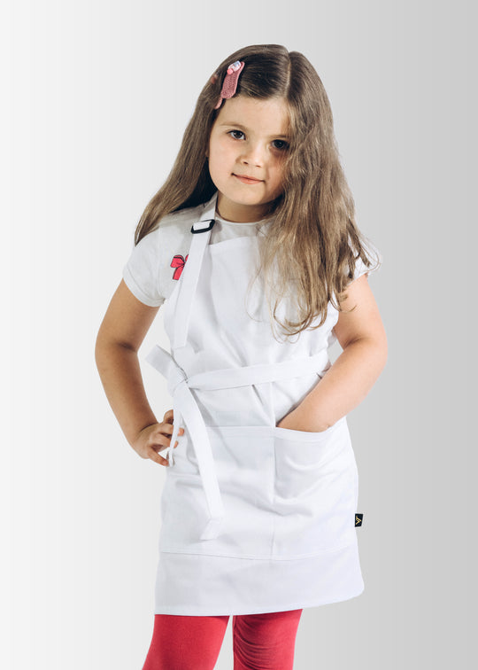 Latte Children’s Apron 5-7 Years – White