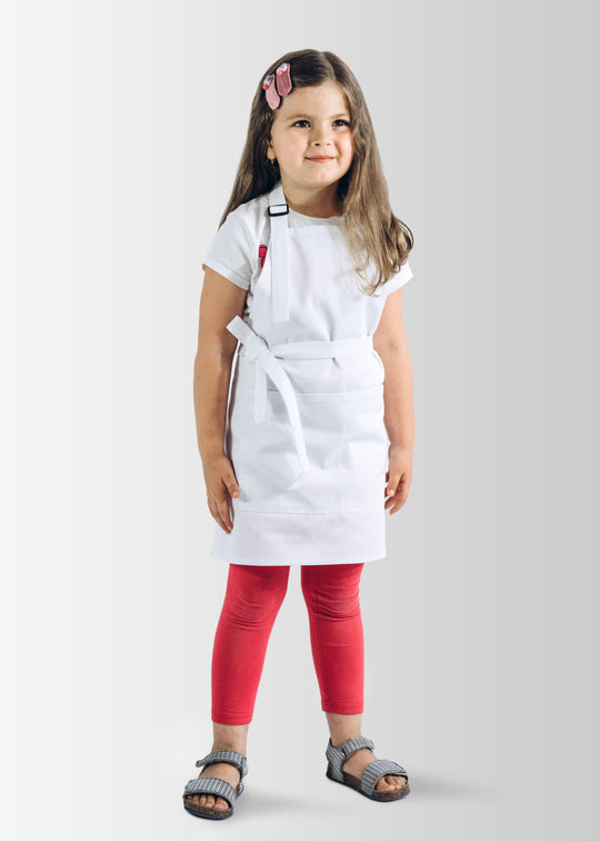 Latte Children’s Apron 5-7 Years – White