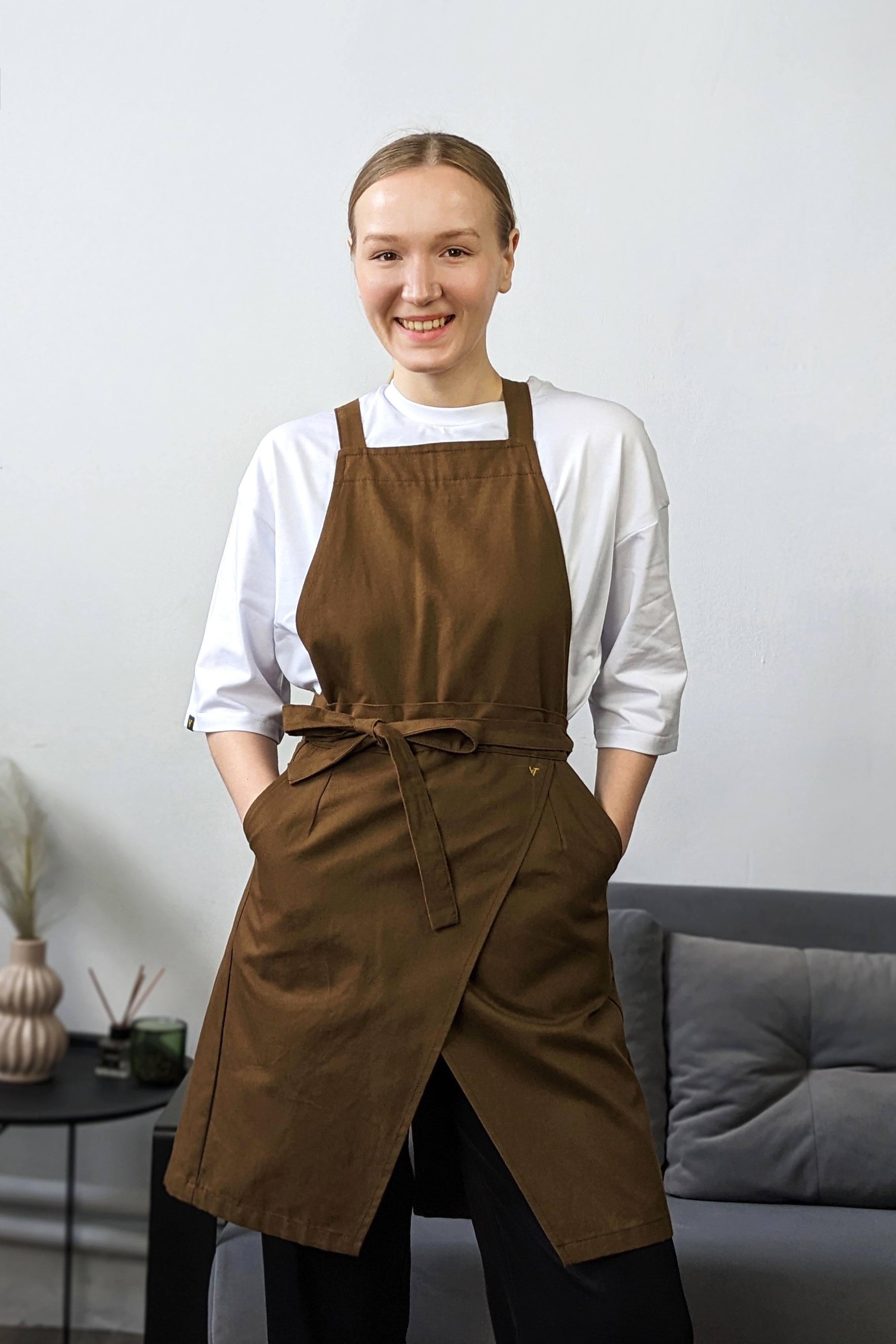Apron Cappuccino Canvas Brown - VSETEX