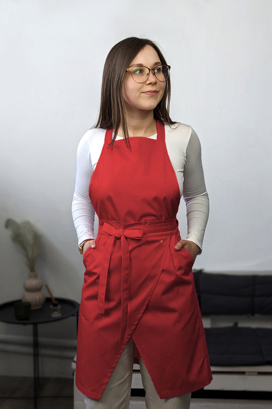 Cappuccino Apron – Classic Red