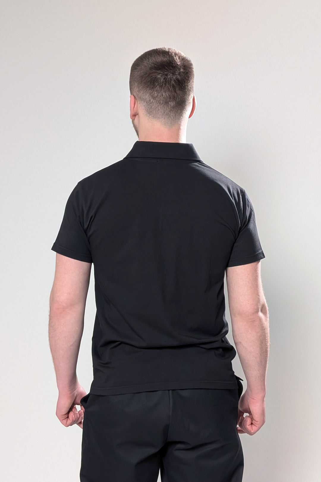 Button-free Polo Shirt – Black