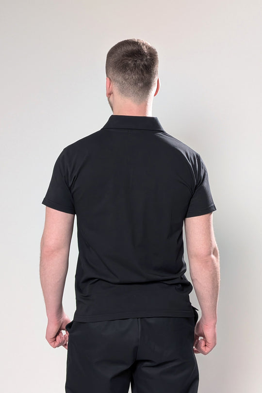 Button-free Polo Shirt – Black
