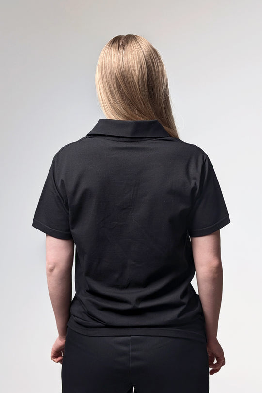Button-free Polo Shirt – Black