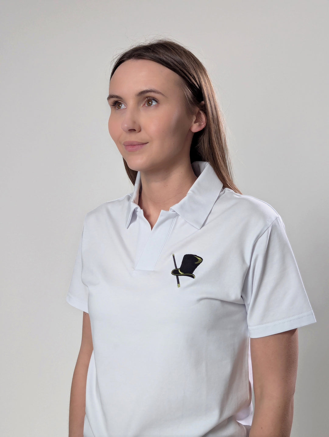 Button-free Polo Shirt – White