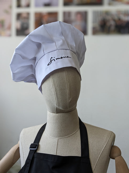 Chef's Toque with Logo – White