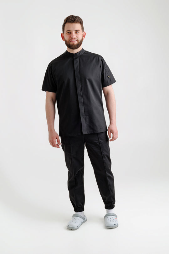 Madellin Men’s Chef Coat – Black