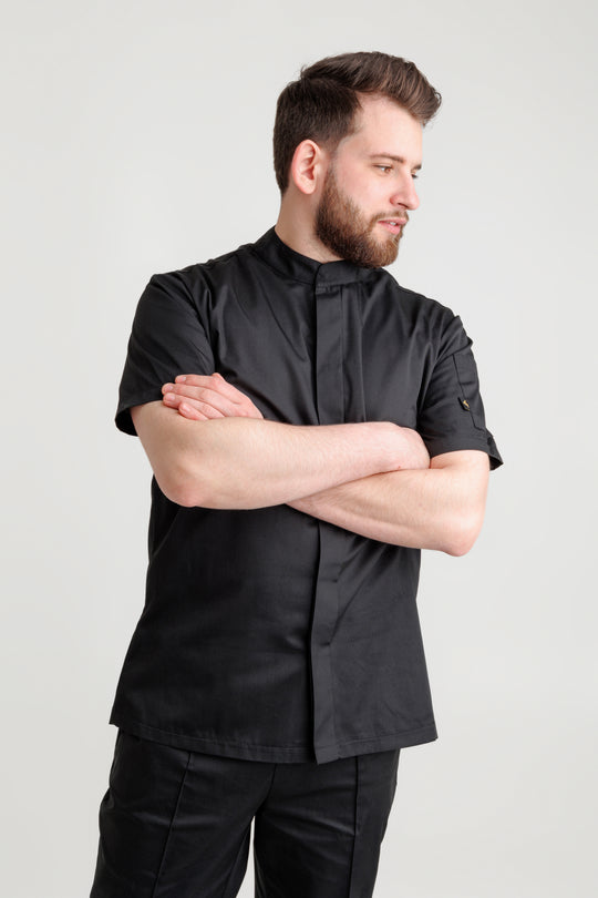 Madellin Men’s Chef Coat – Black