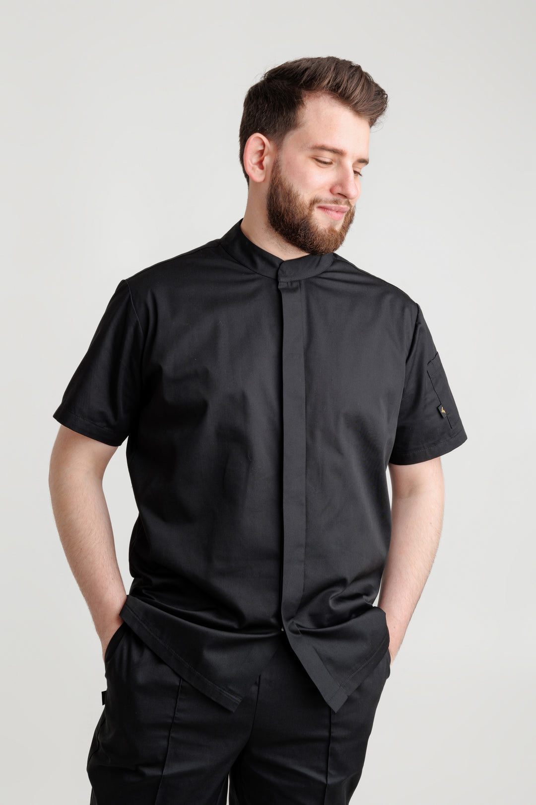 Madellin Men’s Chef Coat – Black