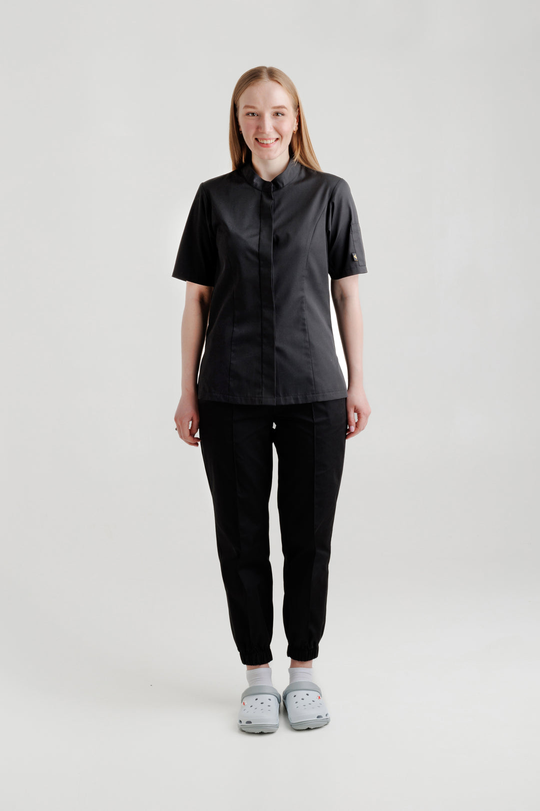 Madellin Women’s Chef Coat – Black