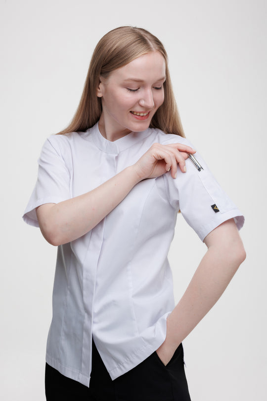 Madellin Women’s Chef Coat – White