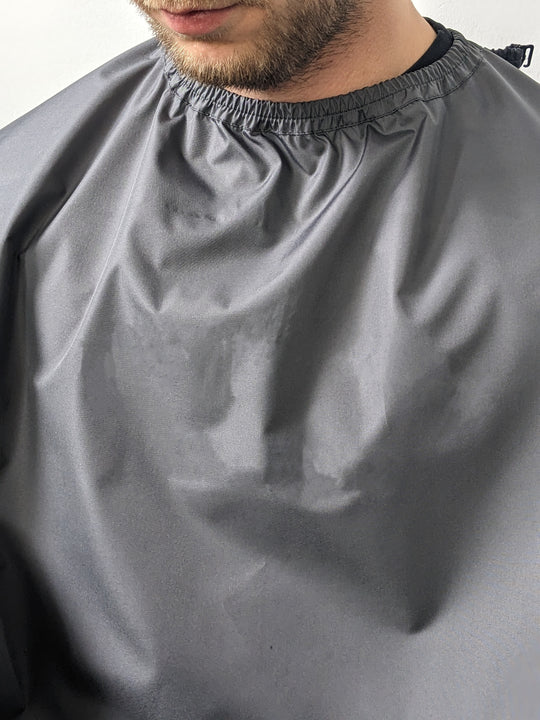 Hairdresser’s Cape with Hand Holes – Grey