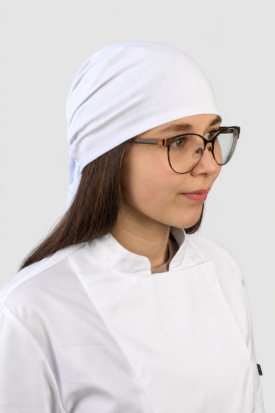 Stretch Chef Bandana – White